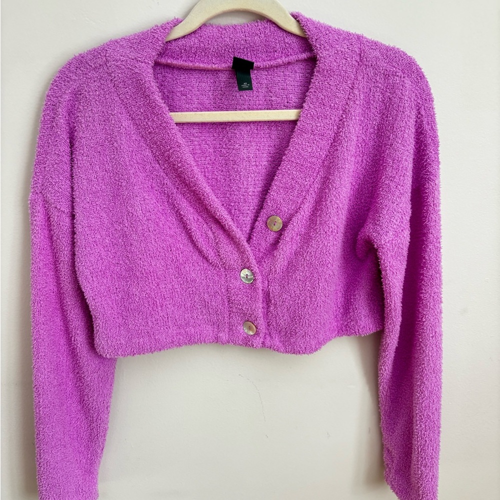 Wild Fable Lavender Button-Up Cardigan